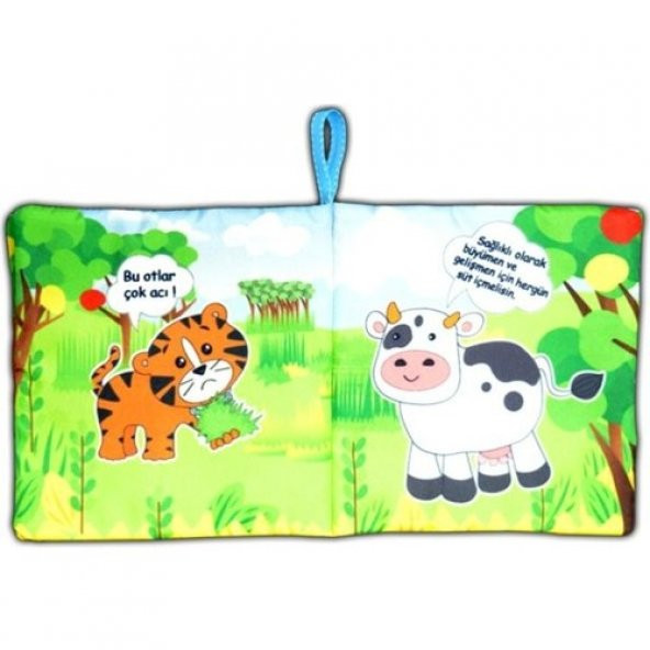 Meraklı Kaplan Kumaş Sessiz Kitap T090 - Bez Kitap - Resim 2