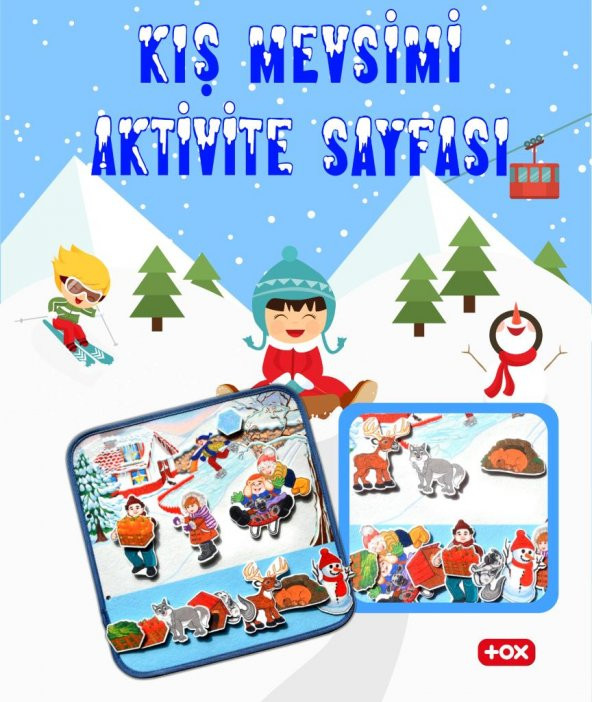 4 Set - 50 Parça  Dört Mevsim Keçe Cırtlı Aktivite Sayfası - Resim 2