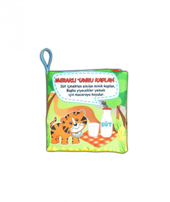 Meraklı Kaplan Kumaş Sessiz Kitap T090 - Bez Kitap - Resim 5