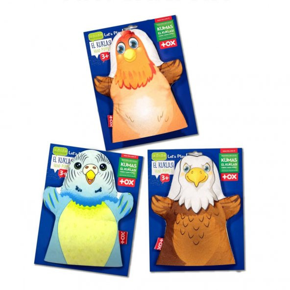 3 Parça  Uçan Hayvanlar Keçe El Kukla Set - 2