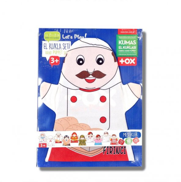 10 Parça  Meslekler El Kukla Set - Resim 3