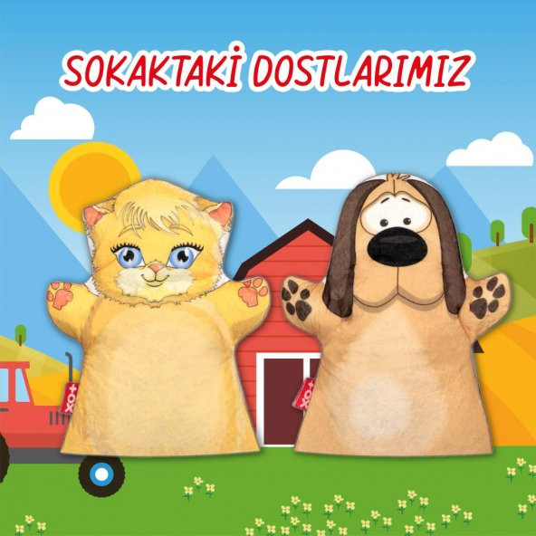 2 Parça  Sokaktaki Dostlarımız Keçe El Kukla Set - Resim 2