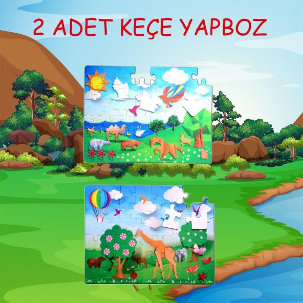Origami 5+ Keçe Yapboz - 5 Yaş Puzzle T018 - 2
