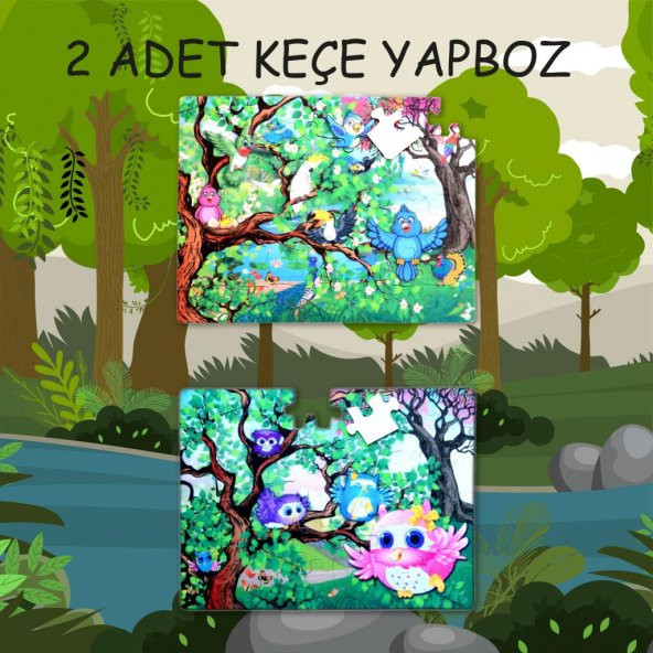 Baykuş 5+ Keçe Yapboz - 5 Yaş Puzzle T017 - 2