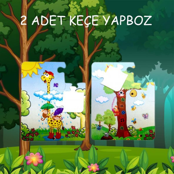 Zürafa 3+ Keçe Yapboz - 3 Yaş Puzzle T043 - 2