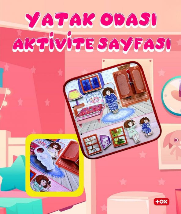 ( Yatak Odası ) Keçe Cırtlı Aktivite Sayfası - 2