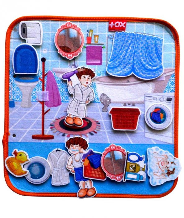 ( Banyo ) Keçe Cırtlı Aktivite Sayfası - 1