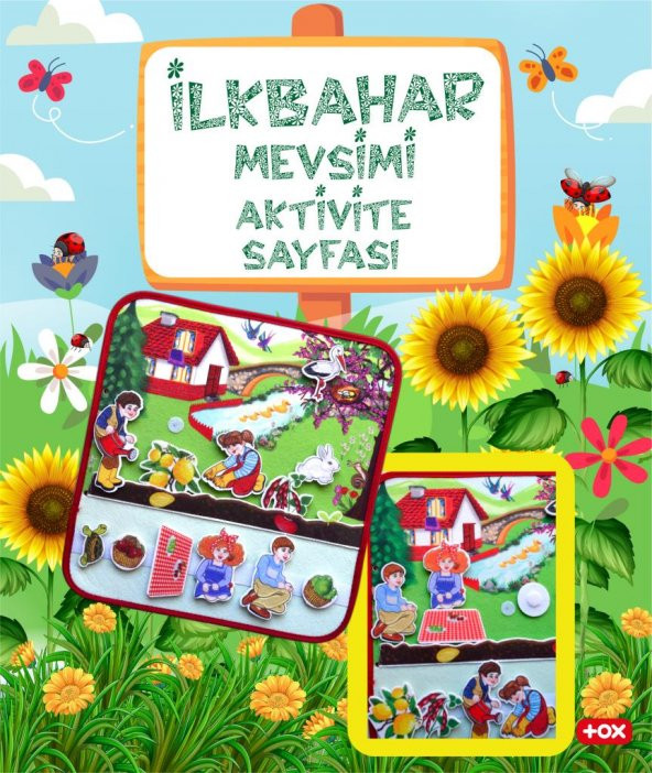 ( Ilkbahar ) Keçe Cırtlı Aktivite Sayfası - 2