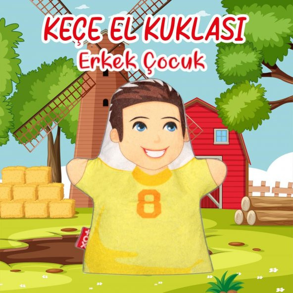 Oğlan Aile Bireyleri Keçe El Kukla T333 - Resim 2