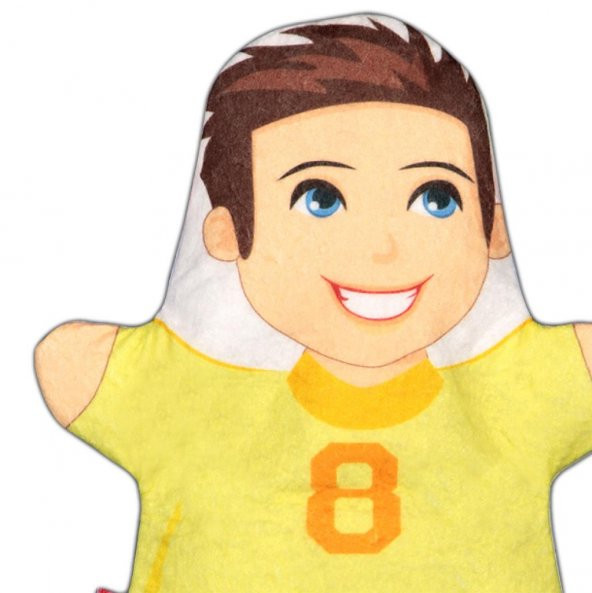 Oğlan Aile Bireyleri Keçe El Kukla T333 - Resim 3