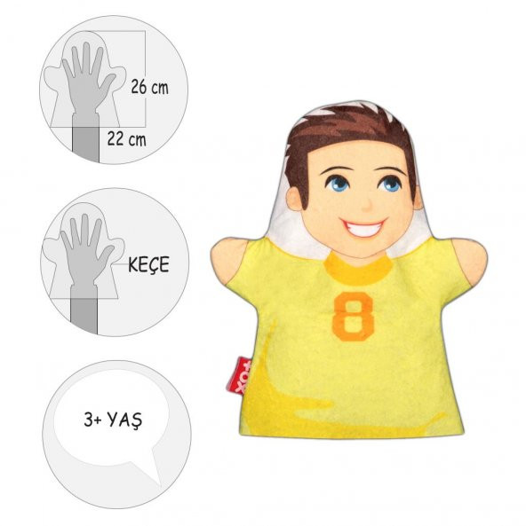 Oğlan Aile Bireyleri Keçe El Kukla T333 - Resim 4