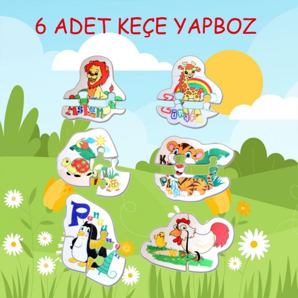 Hayvanlar 2+ Keçe Yapboz - Puzzle T003 - 2