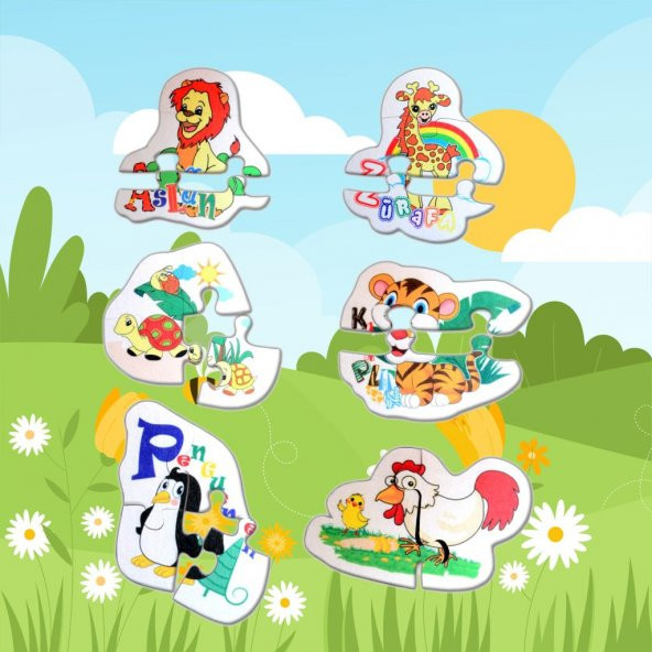 Hayvanlar 2+ Keçe Yapboz - Puzzle T003 - 5