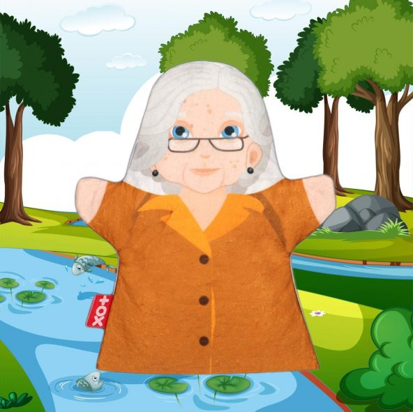 Babaanne Aile Bireyleri Keçe El Kukla T336 - Resim 5