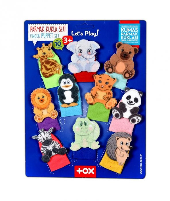 Vahşi Hayvanlar 10 Parça Parmak Kukla T782 ürün görseli 1