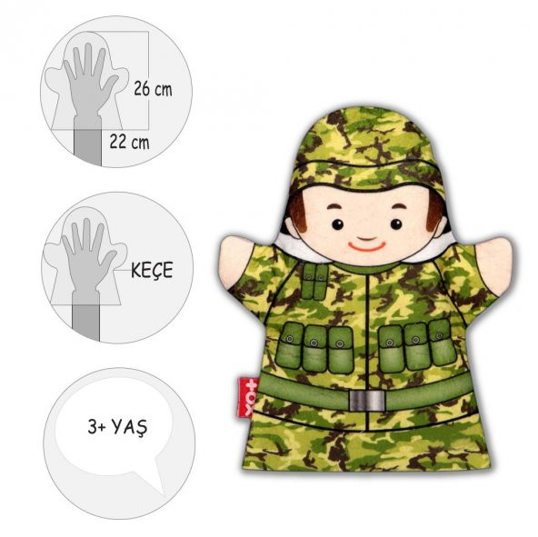 Asker Meslekler Keçe El Kukla T331 - Resim 4