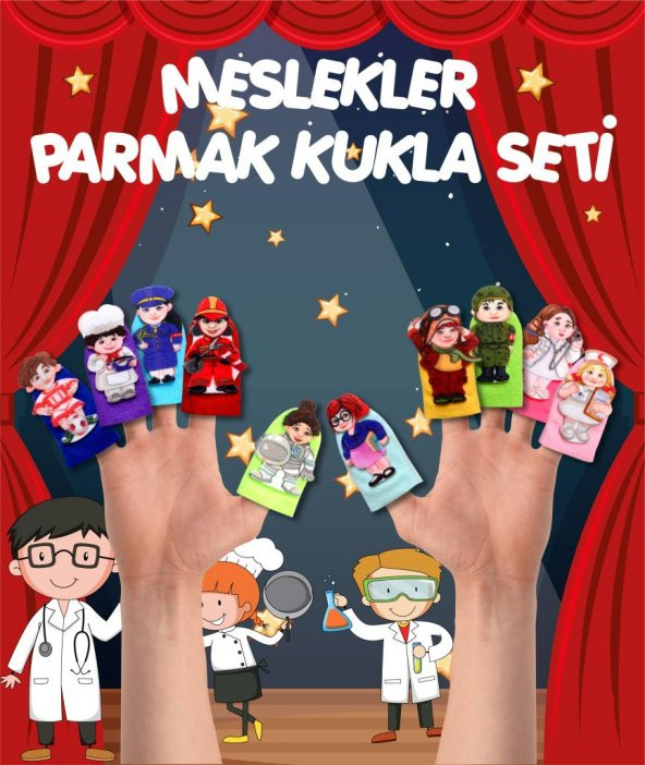 Meslekler 10 Parça Parmak Kukla T762 - Resim 3