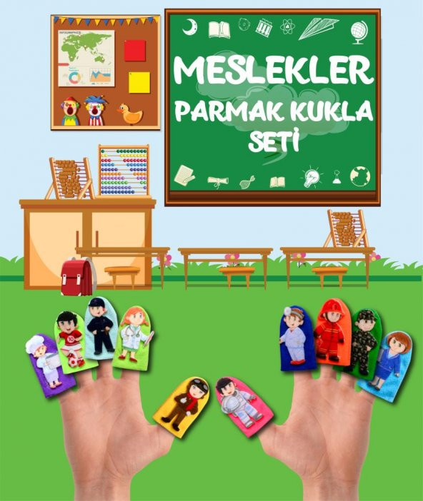 Meslekler 10 Parça Parmak Kukla T761 - Resim 3