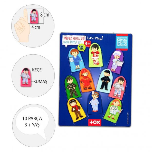 Meslekler 10 Parça Parmak Kukla T761 - Resim 4