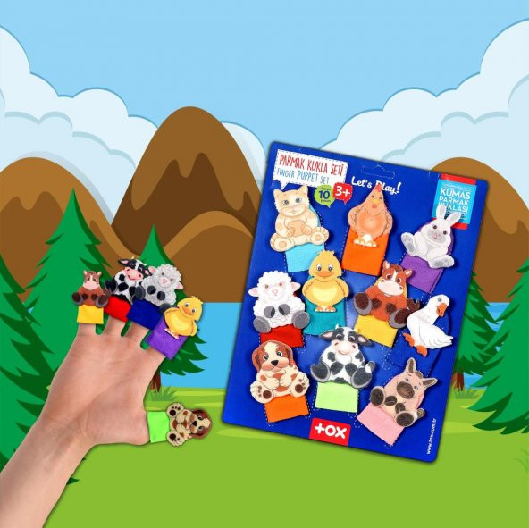 Evcil Hayvanlar 10 Parça Parmak Kukla T772 - Resim 5