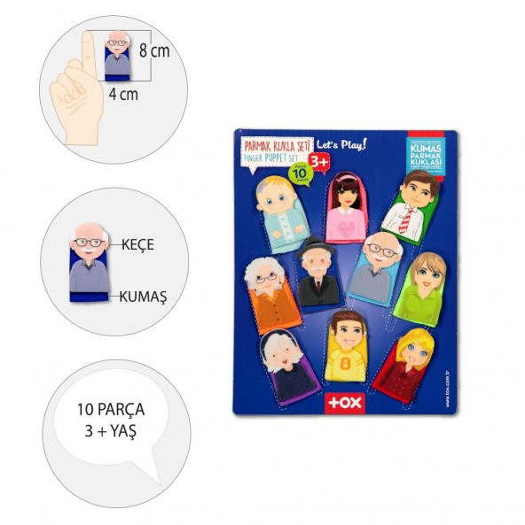 Aile 10 Parça Parmak Kukla T751 - Resim 4