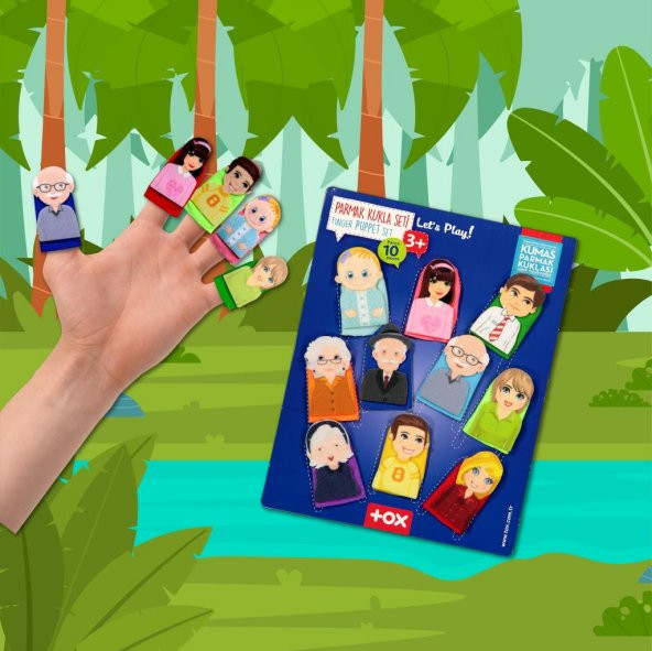 Aile 10 Parça Parmak Kukla T751 - Resim 5