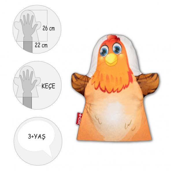 Tavuk Evcil Hayvanlar Keçe El Kukla T317 - Resim 4
