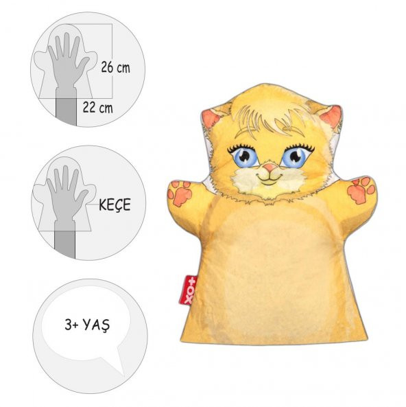 Kedi Evcil Hayvanlar Keçe El Kukla T313 - Resim 4