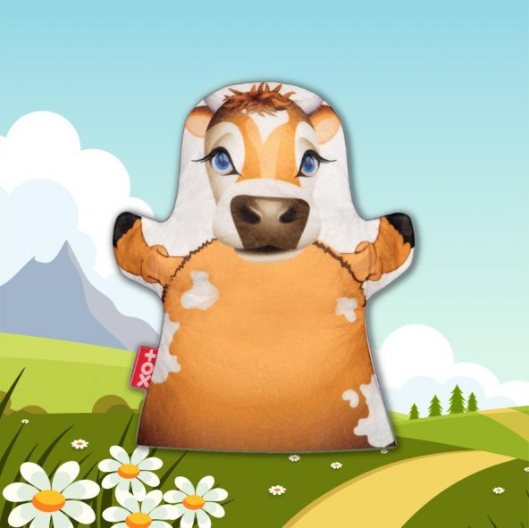 Inek Evcil Hayvanlar Keçe El Kukla T318 - Resim 5