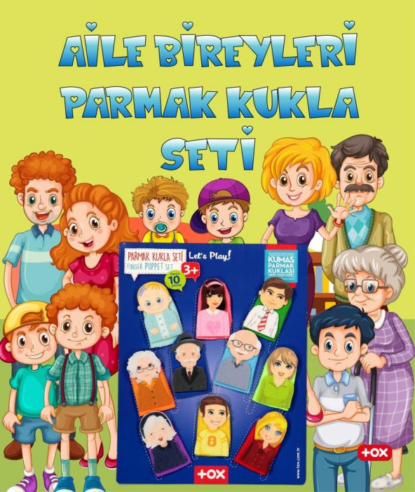 Aile 10 Parça Parmak Kukla T751 - Resim 2