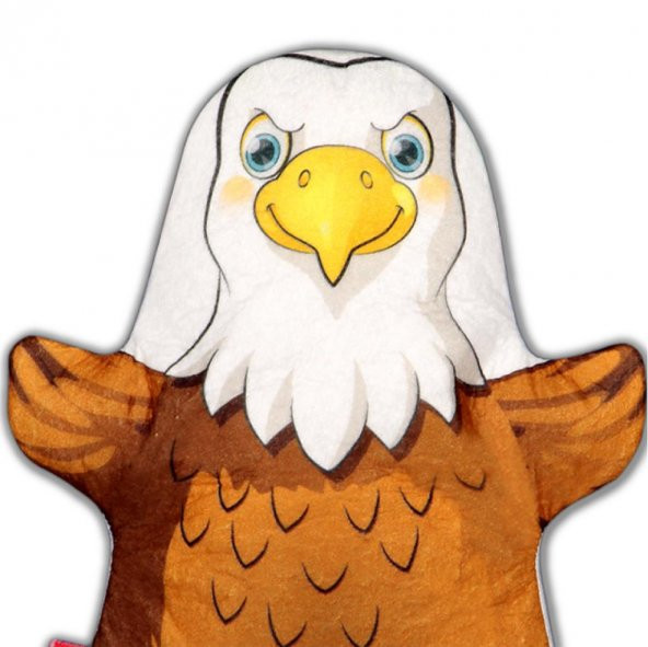 Kartal Vahşi Hayvanlar Keçe El Kukla T132 - Resim 3