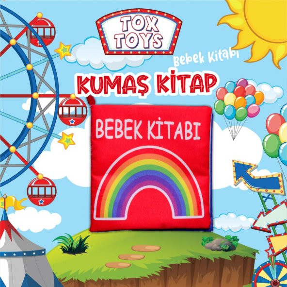 Bebek Renkli Kumaş Sessiz Kitap T061 - Bez Kitap - 2