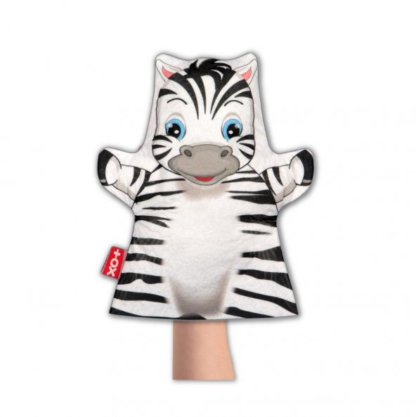 Zebra Vahşi Hayvanlar Keçe El Kukla T126 - Resim 3
