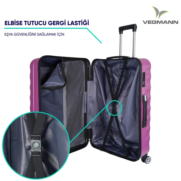 Vegmann Delphin Violet Kabin Boy Valiz - 4