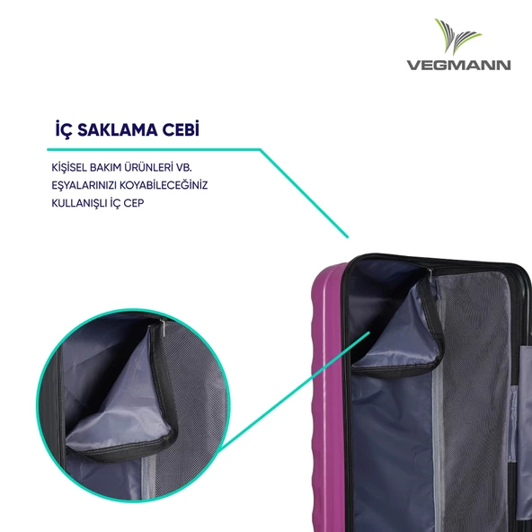 Vegmann Delphin Violet Kabin Boy Valiz - 6