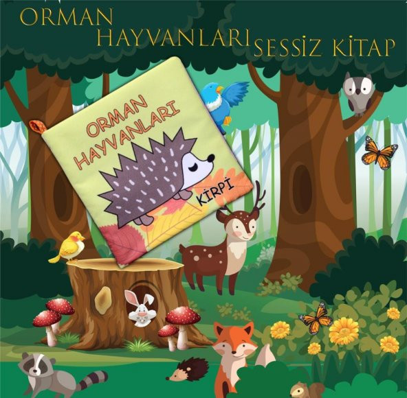 Orman Hayvanları Kumaş Sessiz Kitap T055 - Bez Kitap - 2