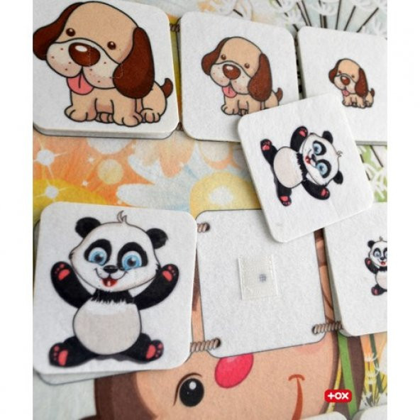 Büyük - Küçük Hayvan Oyunu Keçe Cırtlı Duvar Panosu - Resim 5