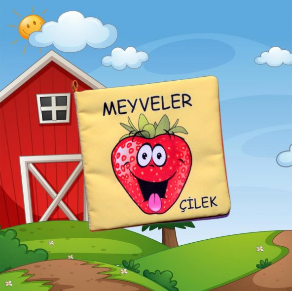 Meyveler Kumaş Sessiz Kitap T049 - Bez Kitap - 5