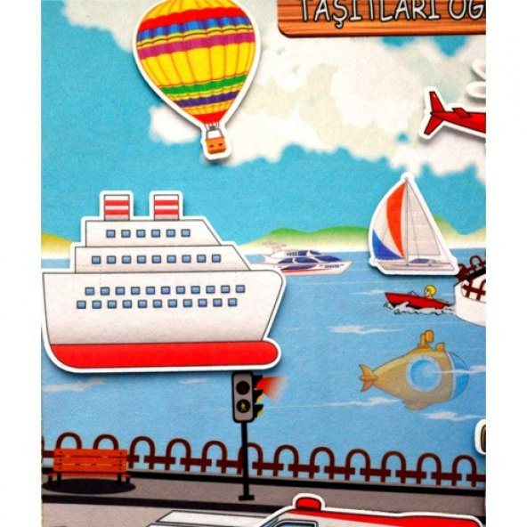 Taşıtları Öğreniyorum Keçe Cırtlı Duvar Panosu - Resim 4