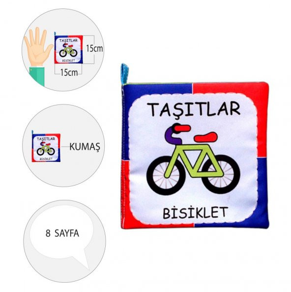 Taşıtlar Kumaş Sessiz Kitap T050 - Bez Kitap - 4