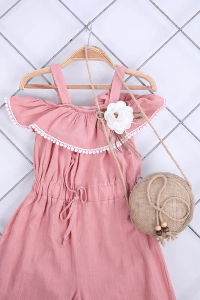 Babyhola Kız Çocuk Çantalı Batik Tulum 2582 - 8