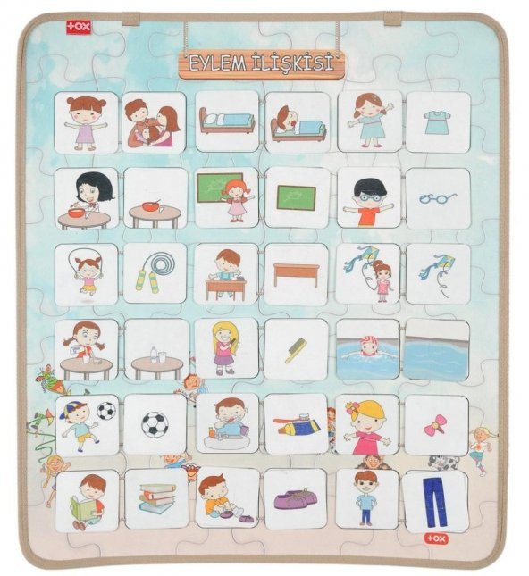 Eylem Ilişkisi Keçe Cırtlı Duvar Panosu ürün görseli 1