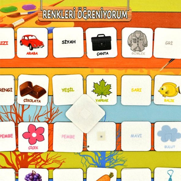 Renkleri Öğreniyorum Keçe Cırtlı Duvar Panosu - Resim 4