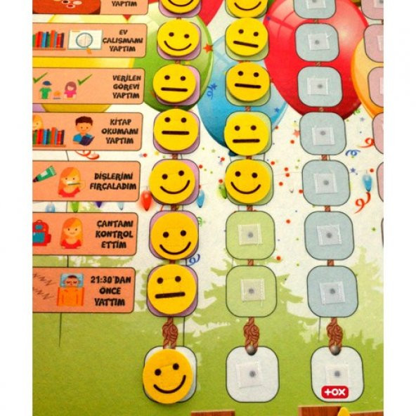 Sorumluluk Çizelgem Keçe Cırtlı Duvar Panosu - Resim 2