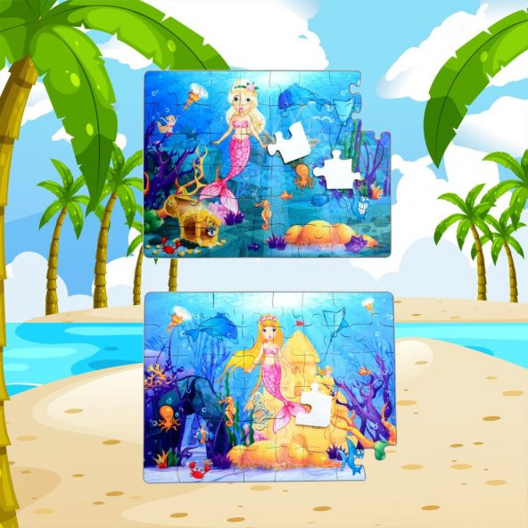 Deniz Kızı 5+ Keçe Yapboz - 5 Yaş Puzzle T041 - 5