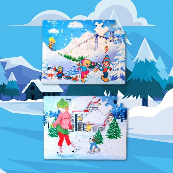 Kış 5+ Keçe Yapboz - 5 Yaş Puzzle T014 - 5