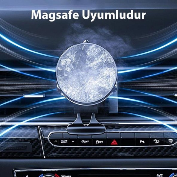 Coofbe Güçlü Magsafe İphone Araç İçi Telefon Tutucu İphone 12 13 14 Pro Max Araç Tutucu Soğutmalı Telefon Tutucu - 6