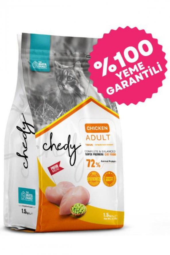 Chedy Super Premıum Tavuklu Yetişkin Kedi Maması 10 Kg