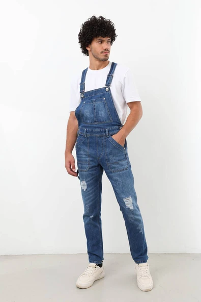 Erkek Jean Tulum Pantolon Koyu Mavi ürün görseli 1