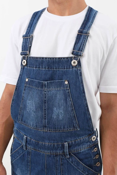 Erkek Jean Tulum Pantolon Koyu Mavi - Resim 7